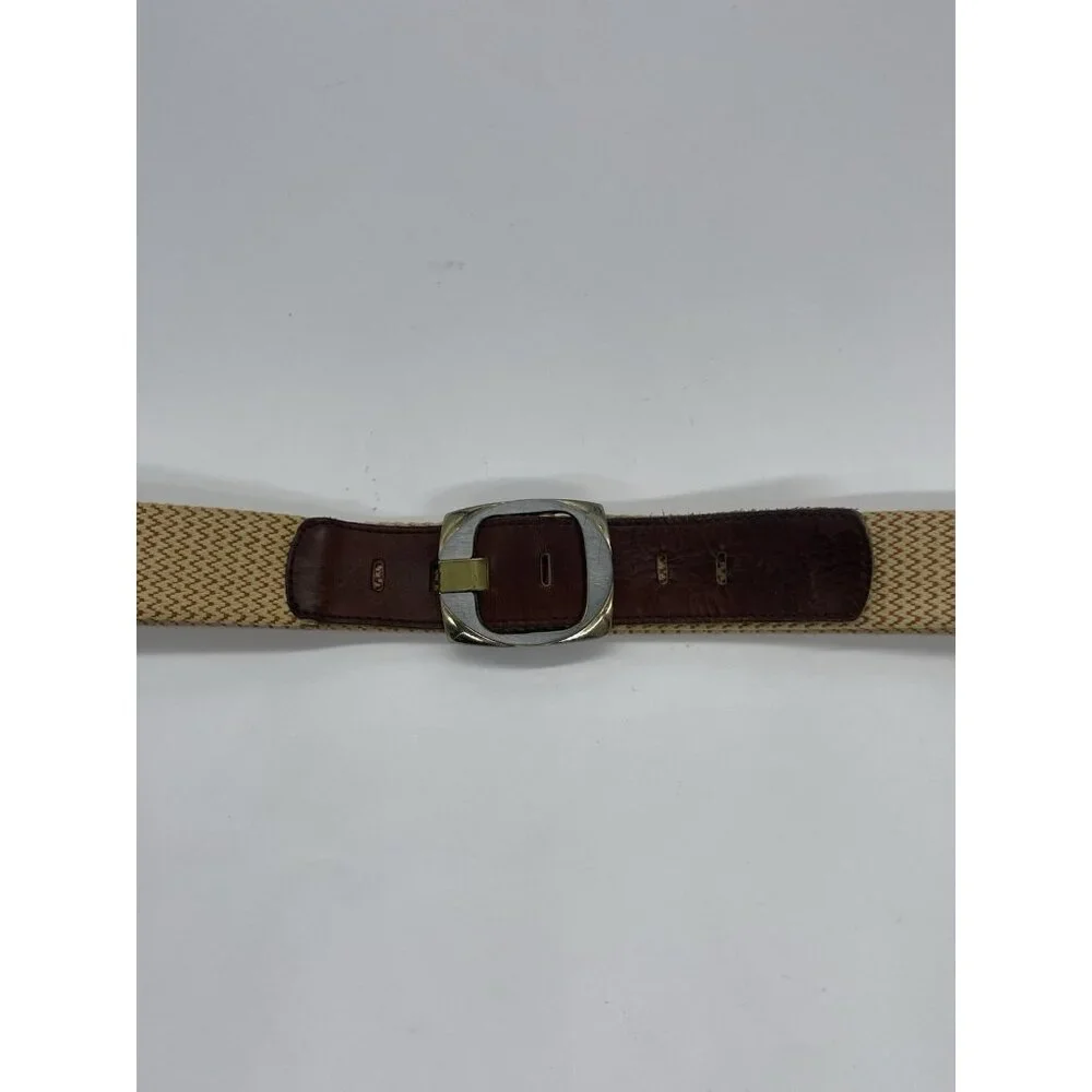 Belt Bohemian‎ Hippie Runway Vintage Macrame Woven 70s 80s Leather Sz L 35”